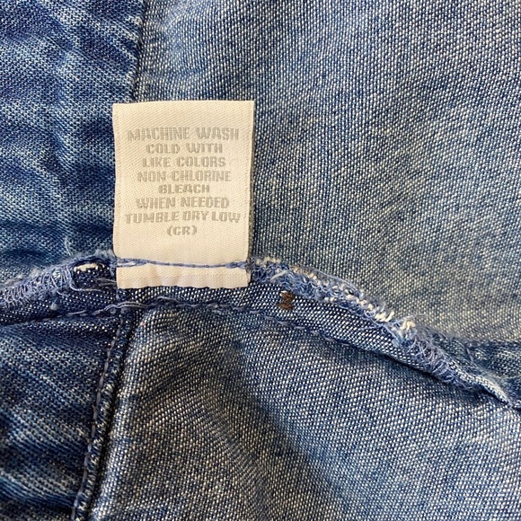 DRESS BARN BUTTON DOWN JEAN TOP - Picture 4 of 5